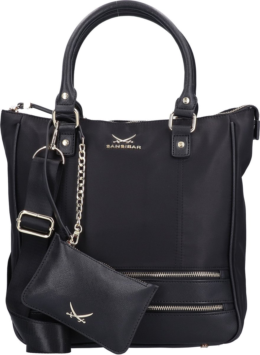 Sansibar Handtas Schoudertas Shopper Bag Black Zwart
