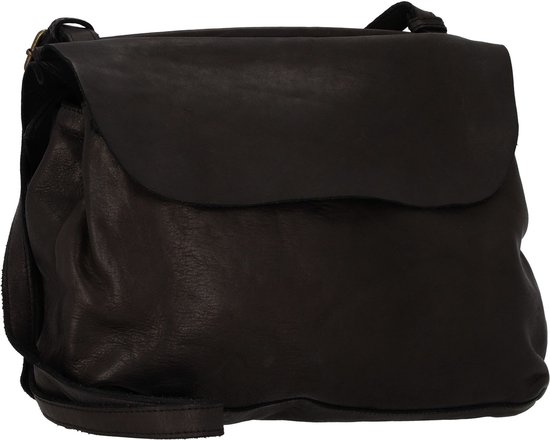 HAROLD'S Cuir Sac à épaule bandoulière Sac à épaule Submarine Shoulderbag Flap Black Noir
