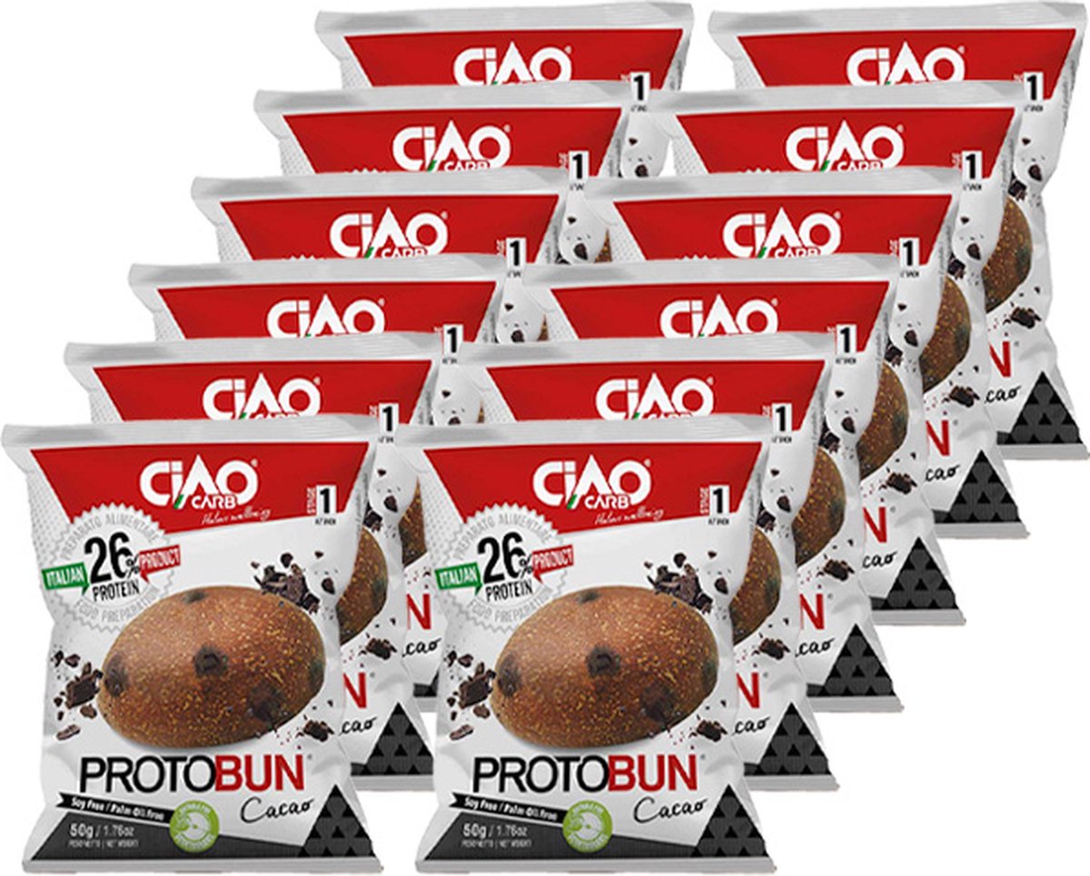 Goedkoopste CiaoCarb | Protobun Cacao | 12 stuks | 12 x 50 gram