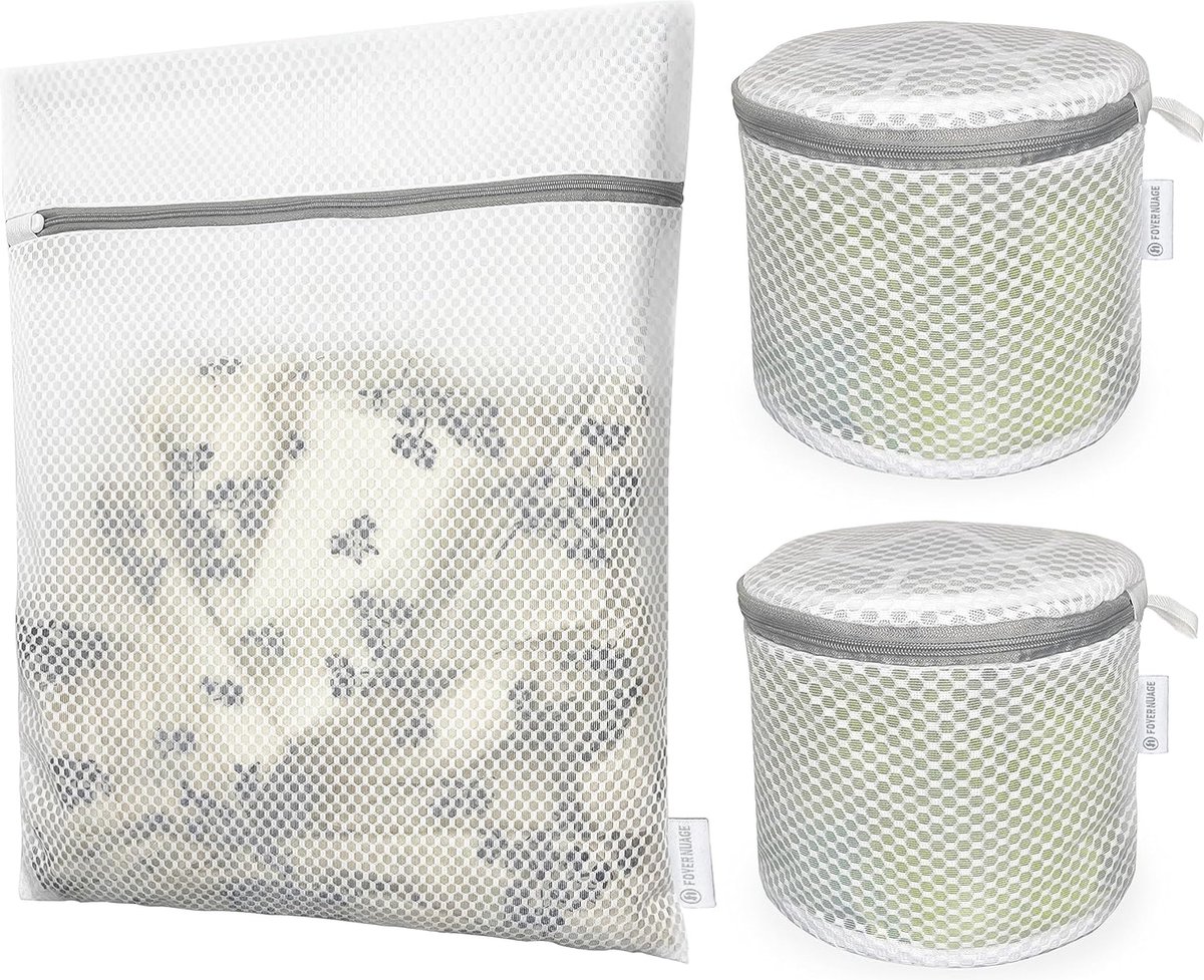 Goedkoopste 3 premium honingraatwaszakken voor fijne was met ritssluiting, reisopslag, organizertas, kleding, waszakken voor ondergoed, lingerie, bh, blouse, kousen, (2BH 1S