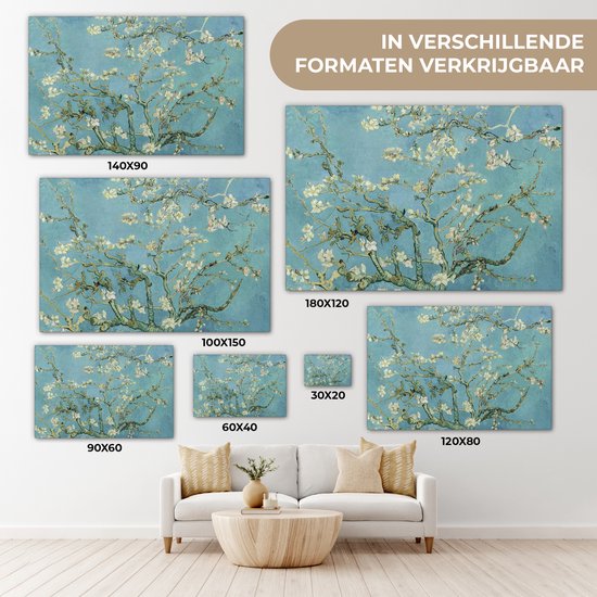 Toile - Peinture Van Gogh - Fleur d'amandier - Fleur - Maîtres anciens - Vincent van Gogh - 120x80 cm - Décoration de chambre - Chambre