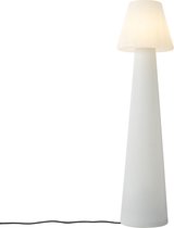 QAZQA katrijn - Moderne Vloerlamp | Staande Lamp - 1 lichts - H 110 cm - Wit - Buitenverlichting