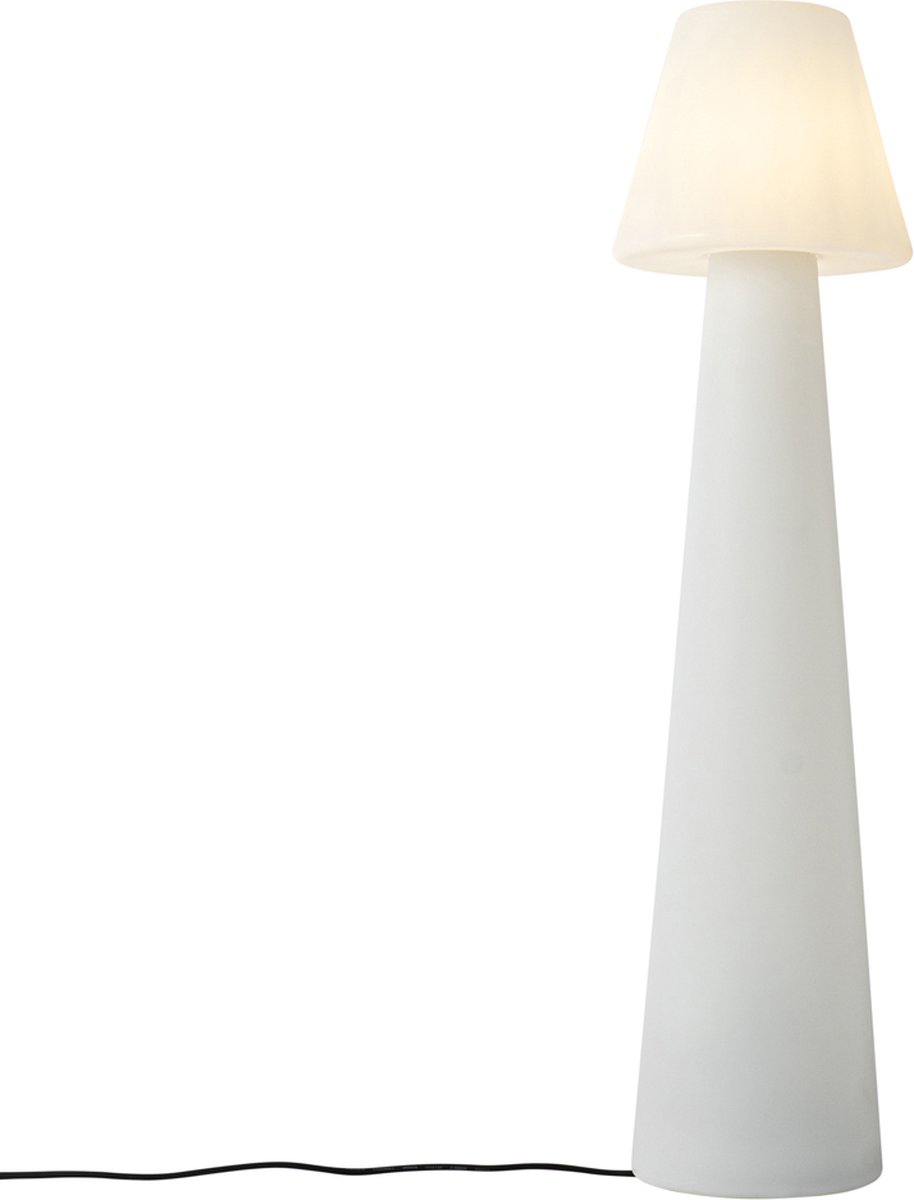 QAZQA Design buiten vloerlamp mushroom wit IP44 - Katrijn
