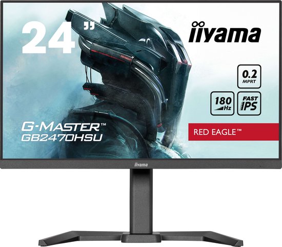 iiyama G-Master GB2470HSU-B6 Red Eagle - 24 inch - Full HD - IPS - 180 Hz - Verstelbaar