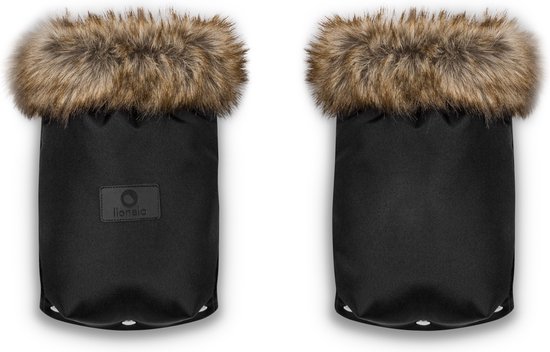 Lionelo - Handmuff - Handschoenen voor kinderwagens - handwarmer -waterdicht en winddicht - afneembaar bont in universele maat — afbeelding 5