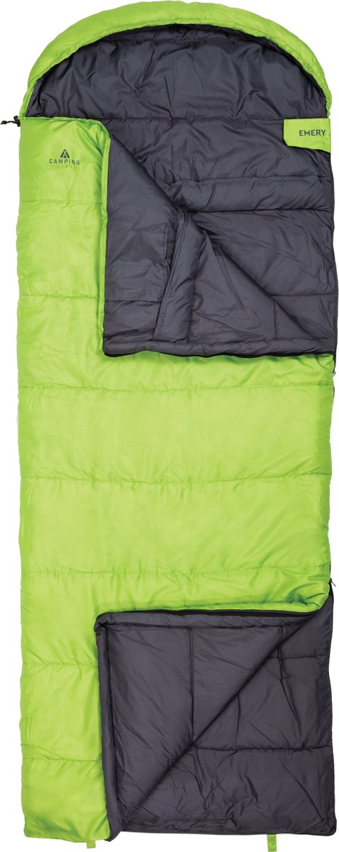ACAMP EMERY Deken Slaapzak met capuchon 220 x 85 cm LIME Groen 1800 Gram PFC-Vrij van ACAMP — afbeelding 3
