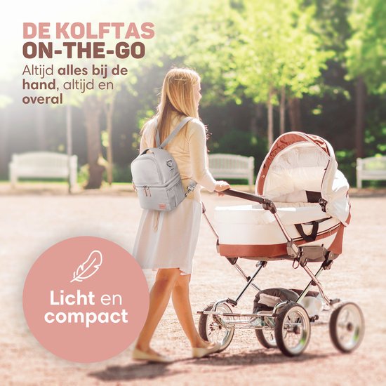 Vulpes Goods® BabyCare - Luxe Koeltas met Koelelementen - Kolftas voor Onderweg - 4in1 - Moedermelk tot 12 uur Koel - Koeltas Kolf - Koeltas Moedermelk - Bewaartas babyvoeding - Handtas|Schoudertas|Rugzak - Premium Grey van Vulpes Goods® — afbeelding 3
