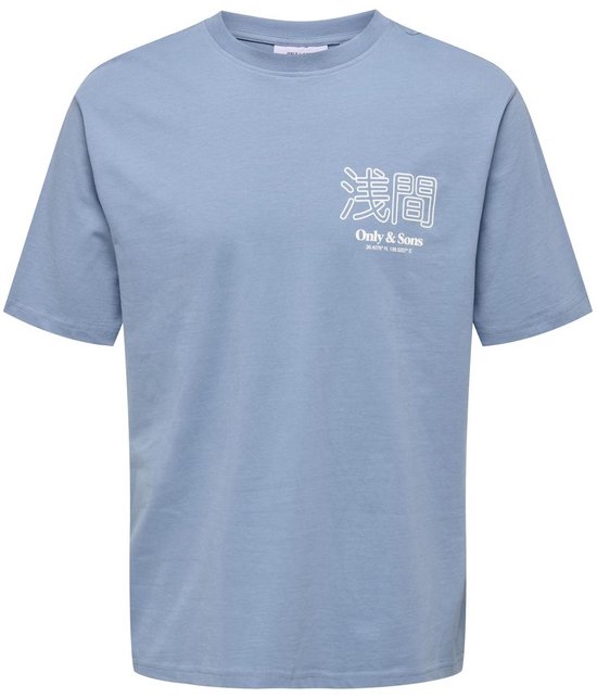 ONLY & SONS ONSMOUNTAIN LOGO RLX SS TEE CS Heren T-shirt - Spring Lake Mountain Logo Spring