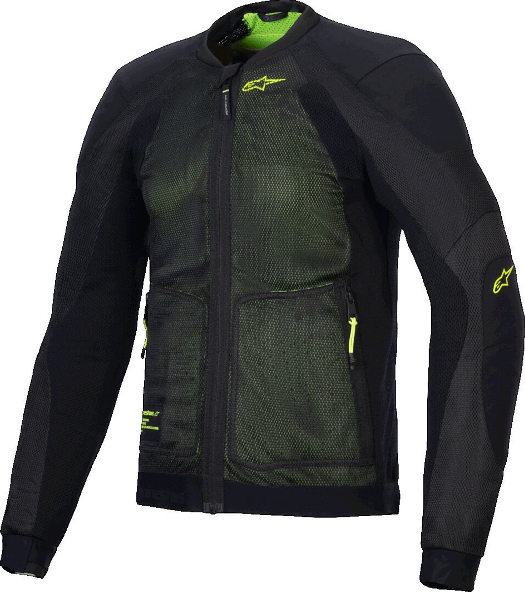 Alpinestars Troop-Air Zwart Fluo Geel Motorjas - Maat M - Jas
