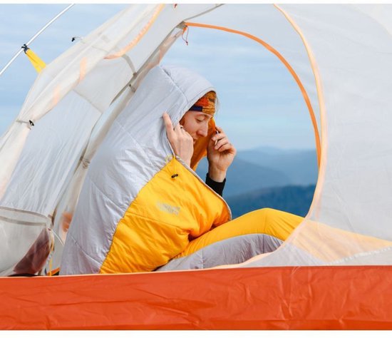 Turbat mummyslaapzak Tourer Summer Gold Fusion - Dawn Blue -6°C - Geel van Turbat — afbeelding 5
