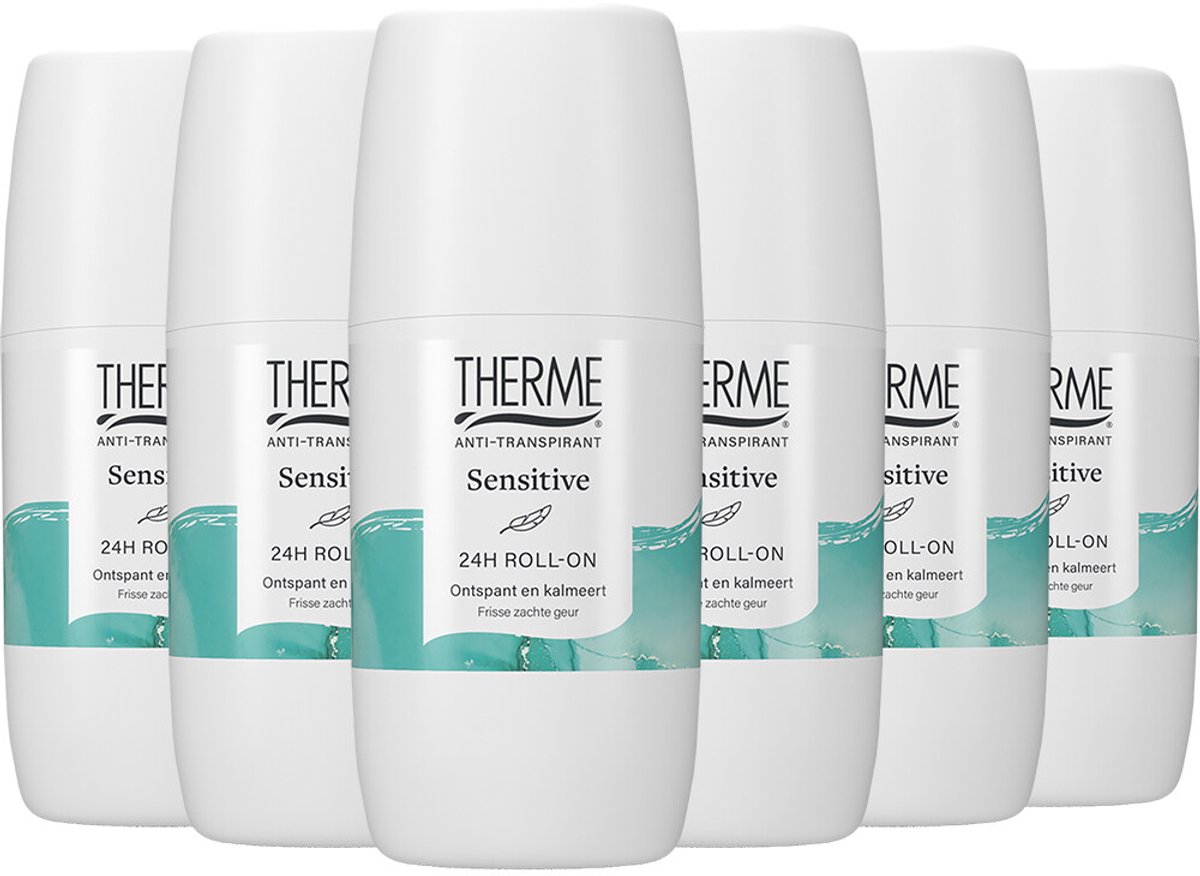 Therme Anti-Transpirant Sensitive Roller - 6 x 60 ml - Voordeelverpakking