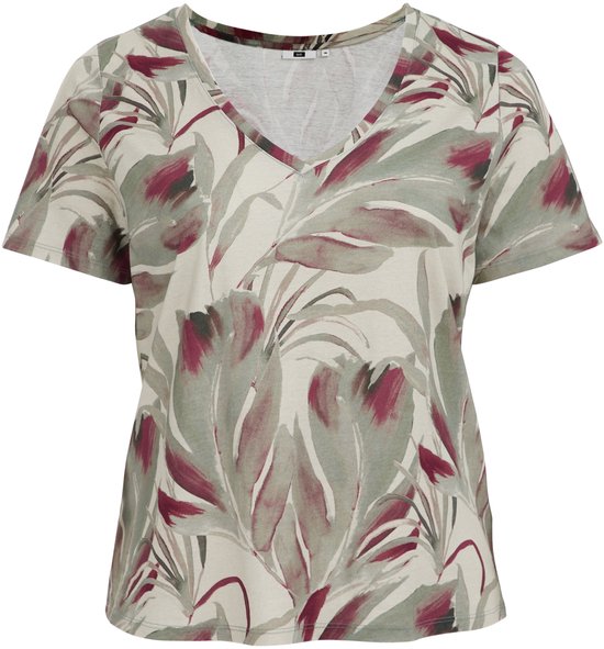 WE Fashion Dames T-shirt met dessin - Curve