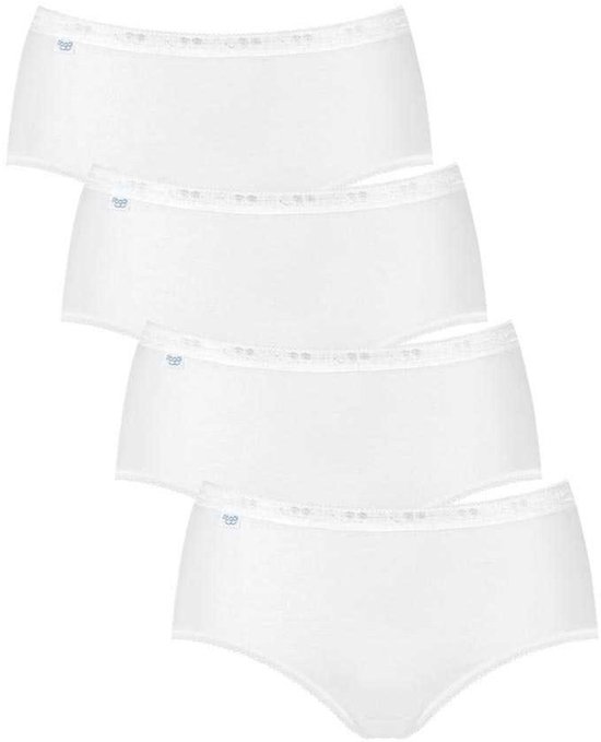 sloggi Basic+ Dames Midi slip - 4-pack - Wit - Maat 40
