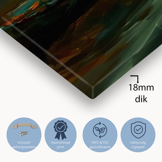 Hérisson dans une forêt d'automne enchanteresse - Peintures sur toile Hérisson - Peinture sur toile forêt - Surréaliste - Peinture moderne - Décoration murale chambre - toile 60x90 cm