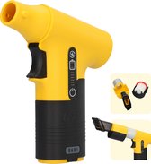 FBT170 - Electrische turbo fan - Ventilator - Jet fan - Blaas pistool - Stuwkracht van 170 gram - Draadloos - Verschillende functies - Met verschillende opzet stukken - Oplaadbaar - Verschillende snelheden - Geel