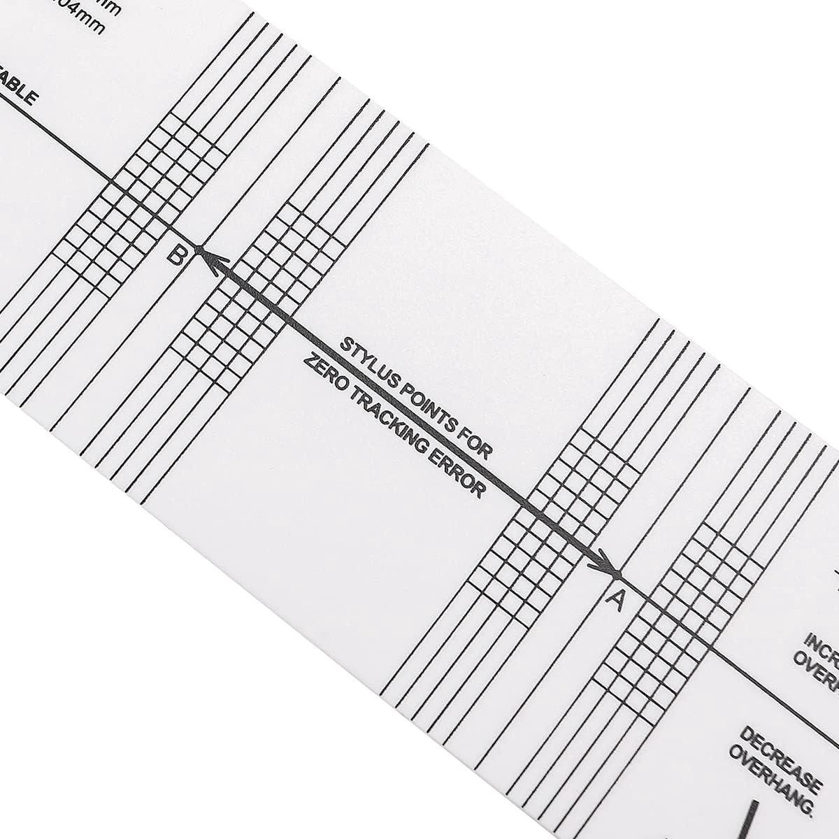 Allecto Plus - Cartridge Alignment Protractor voor Platenspeler Kalibratie & Naaldaanpassing met Vinylvriendelijke Rangefinder.