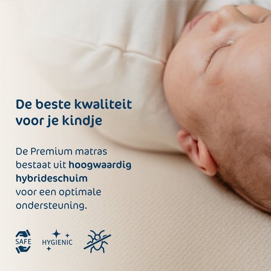 AeroSleep® Premium 2-in-1 matraspakket: Babymatras + 3D matrasbeschermer - 120 x 60 cm