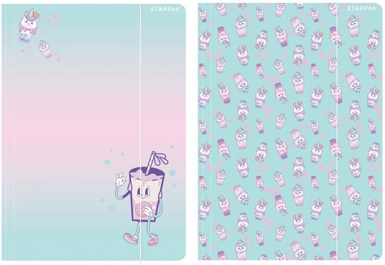 Map met Elastiek A4 Bubble Tea
