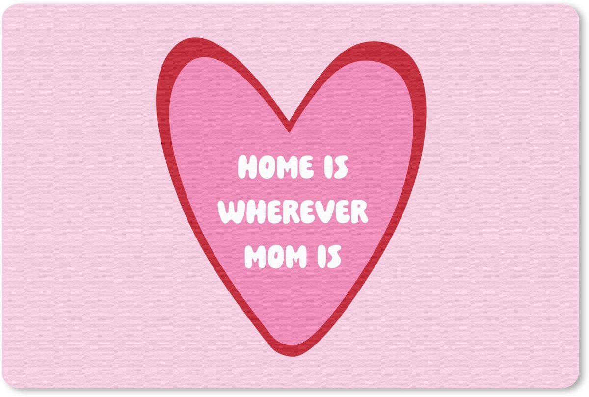 Muismat 27x18 cm - Mousepad Quote - Moeder - Roze - Muismatten