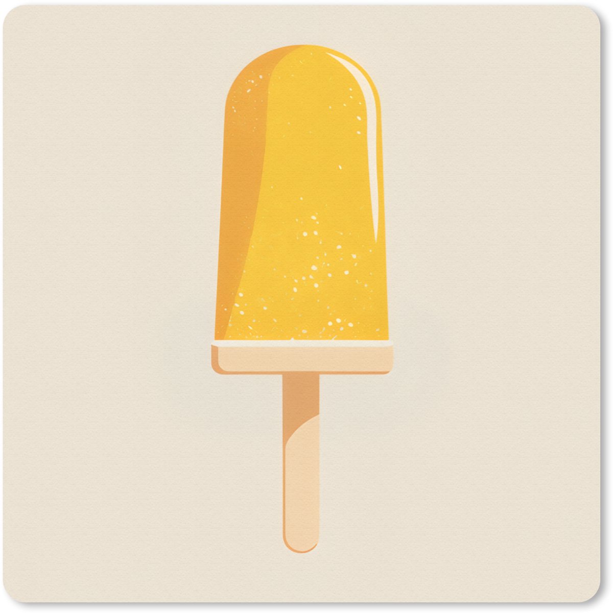 Muismat 30x30 cm - Mousepad Oranje - Stokje - Waterijsje - Muismatten