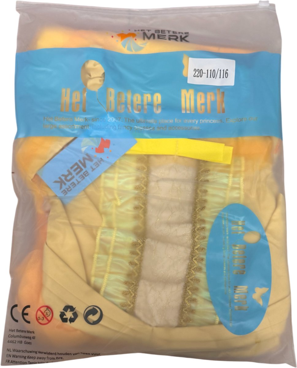 Verkleedjurk - Prinsessenjurk meisje - Verkleedkleding - Verkleedkleren meisje - Toverstaf - Kroon -Lange handschoenen - Juwelen - Kleed — afbeelding 5