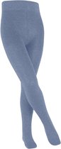 FALKE Family dun eenkleurig katoen panty kinderen blauw - maat 110-116