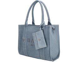 Charm London Bond Shopper - Handtas - Schoudertas - Spijkerstof - Denim - Tote Bag - Dames Tas - Lichtblauw