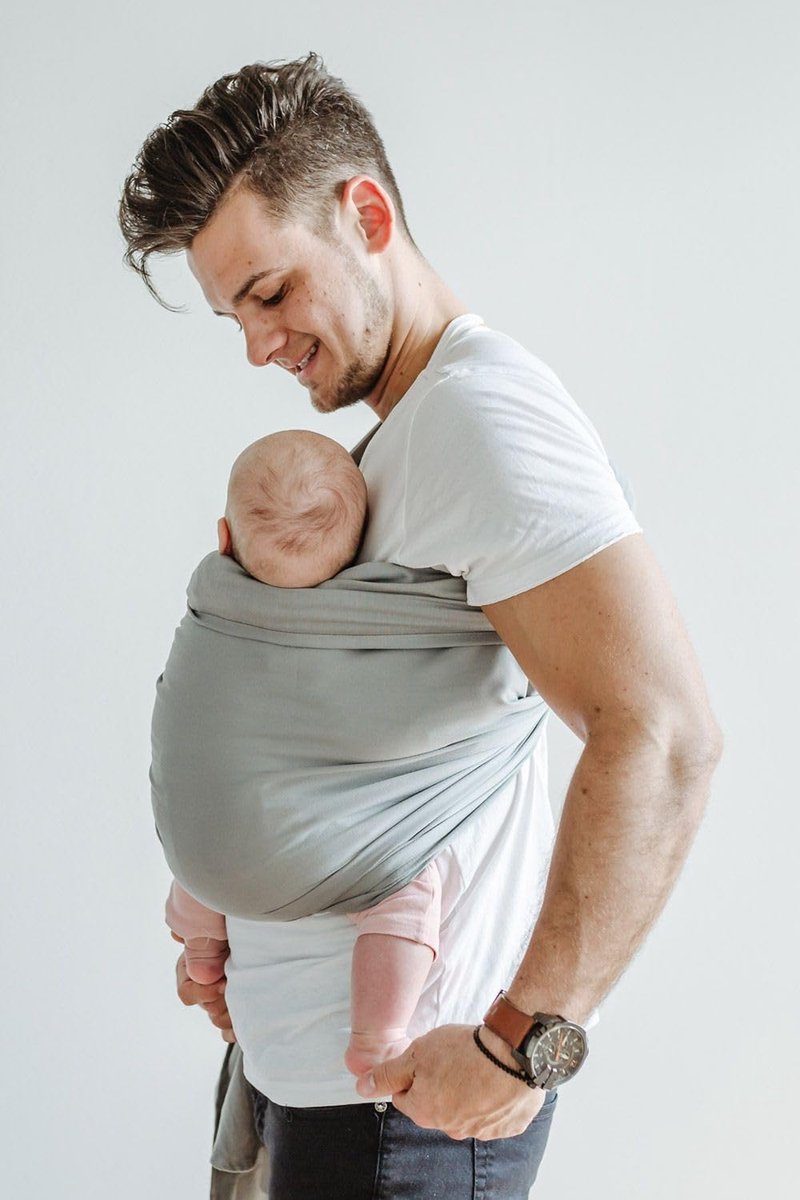Ibenzoa® Biologische Draagdoek Ring Sling – 100% Biologisch Katoen KB A – Comfortabel Draagcomfort voor Baby en Ouderschap – foto 5