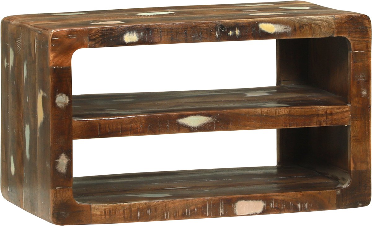 vidaXL - TV - Kast - Multikleur - 60 - x - 32 - x - 36 - cm - Massief - gerecycled - hout