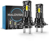 HaloVision Turbo LED Koplampen H7 – 150W 30000Lm 6000K Helder Wit – Canbus Plug en Play Dimlicht Grootlicht LED Set van 2 Autolampen
