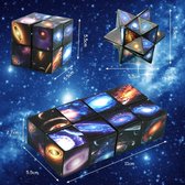 Cube Magique étoilé 2 En 1 – Infini 3D – Système Solaire – Anti-stress Et éducatif – Cadeau 6-12 Ans