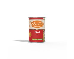 Pure - Kattennatvoer PUR Rund – 100% Rundvlees, 68% Vers Vlees – Natuurlijk & Graanvrij – 6x400g