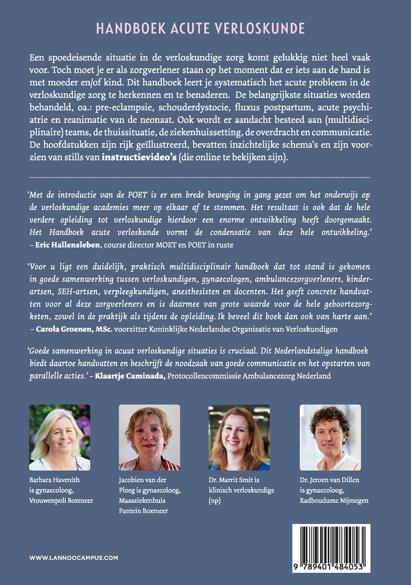 Handboek acute verloskunde - back cover