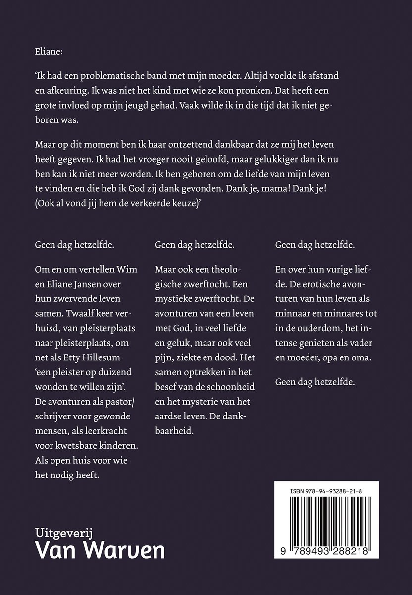 Twee zwervers verliefd - back cover