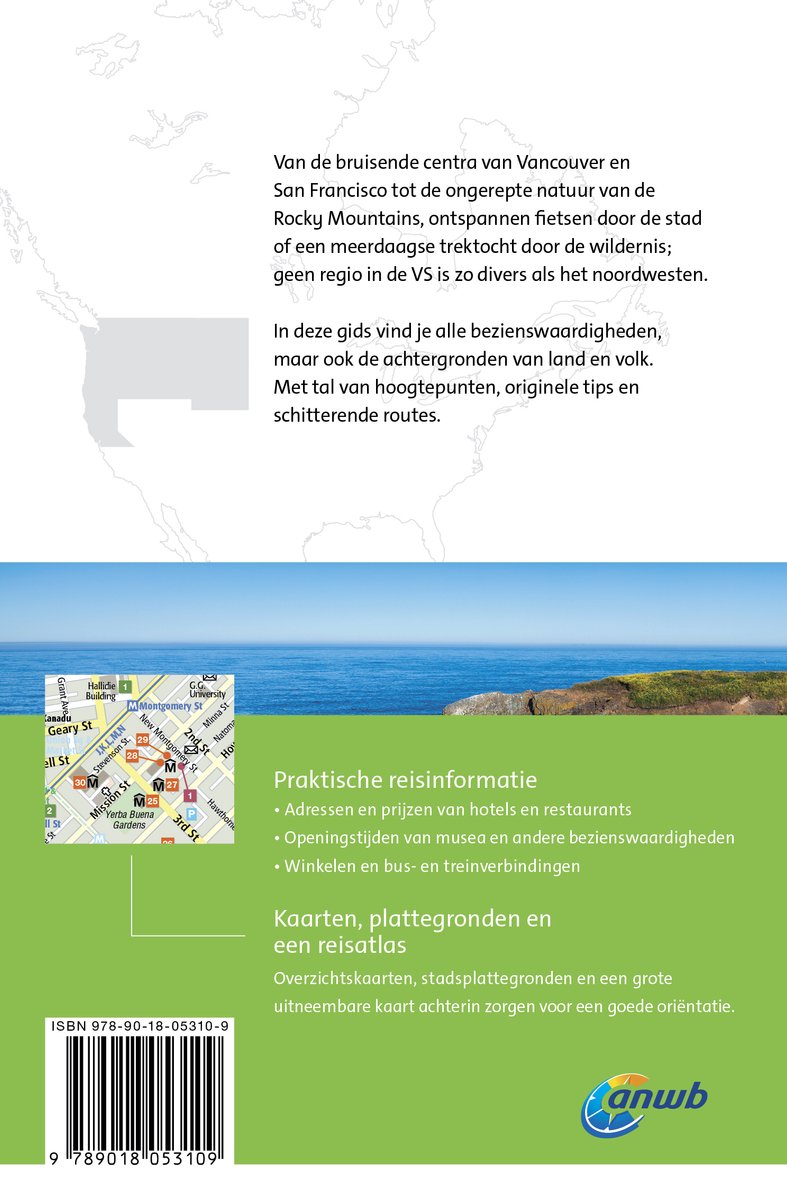 ANWB Wereldreisgids - Verenigde Staten noordwest - back cover