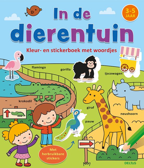 Foto: Deltas kleur en stickerboek in de dierentuin 3 5 jaar 