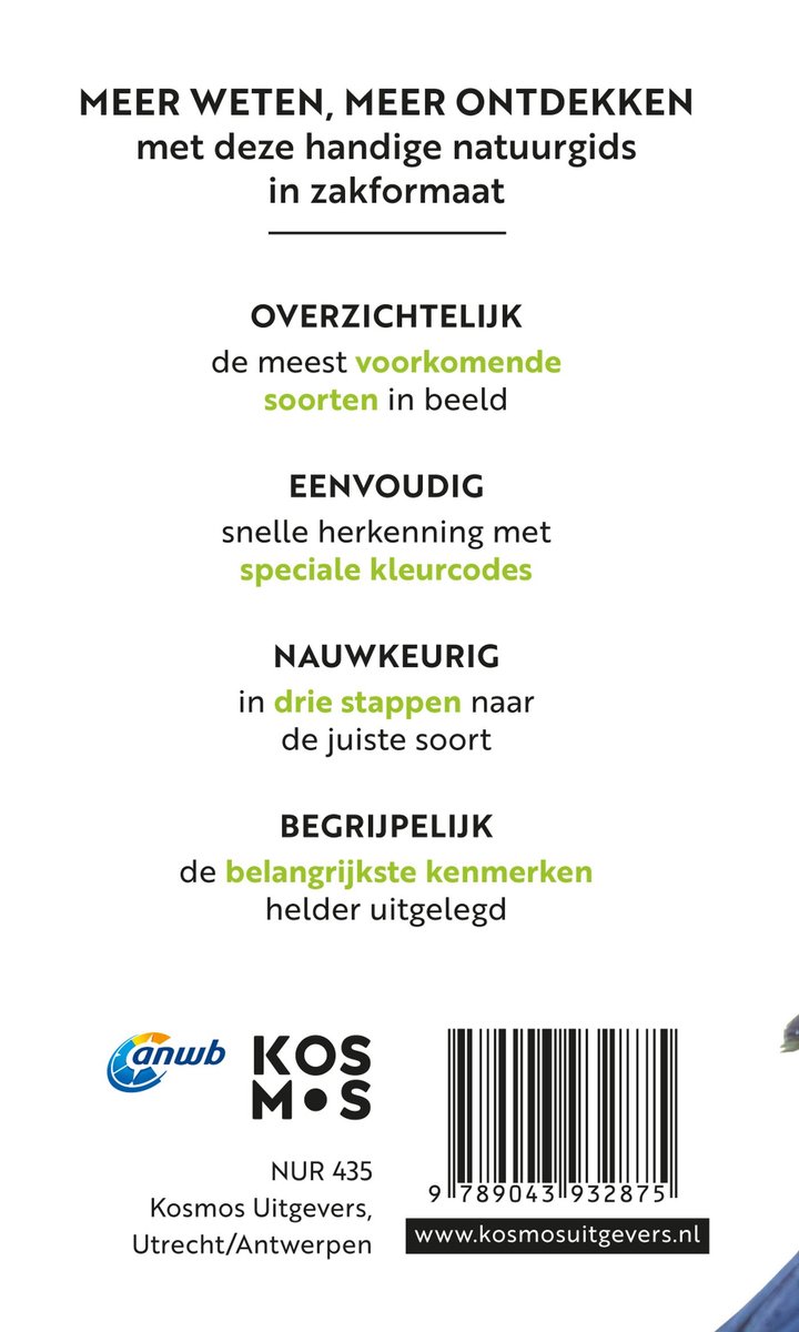Overzichtelijk, eenvoudig, nauwkeurig en begrijpelijk. Zakformaat natuurgids met de meest voorkomende vogelsoorten.
