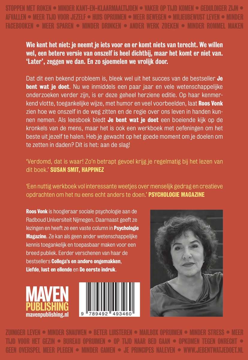 Je bent wat je doet - back cover