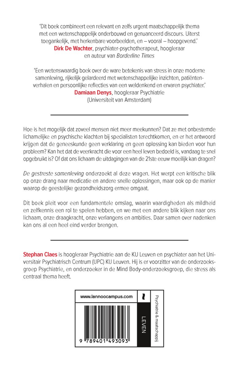 De gestreste samenleving - back cover