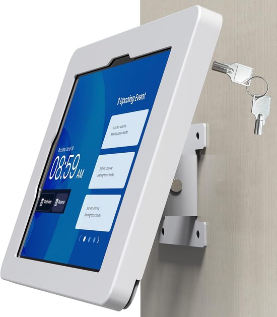 Maclean MC-475W - Tablet holder - wall/office mount with lock, 9.7-11 - White