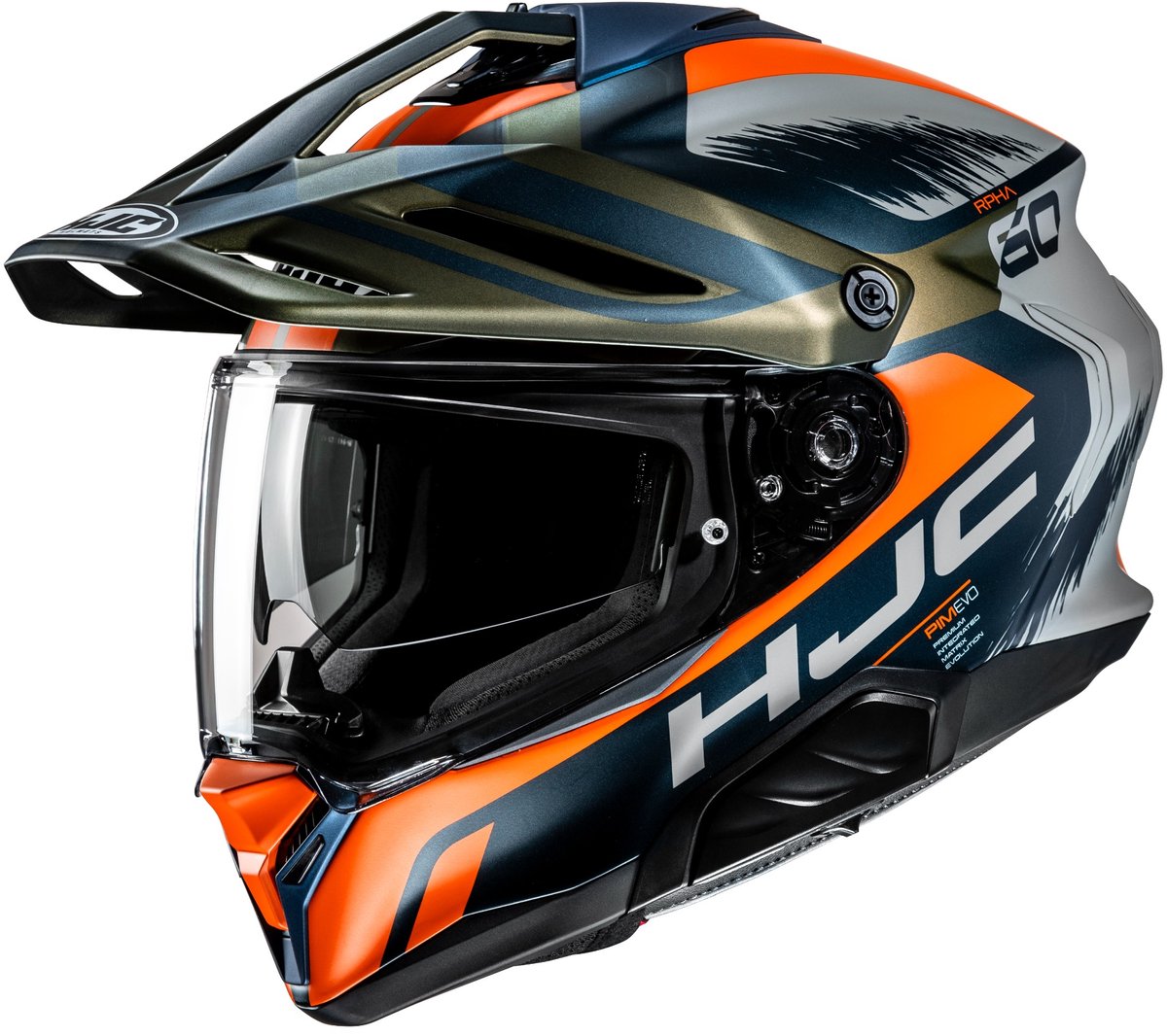 HJC RPHA 60 Quid Zwart Oranje Goud Zilver Adventure Motorhelm - Helm