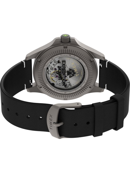 Timex Expedition North Automatic TW2V54000 Horloge - Leer - Zwart - Ø 41 mm