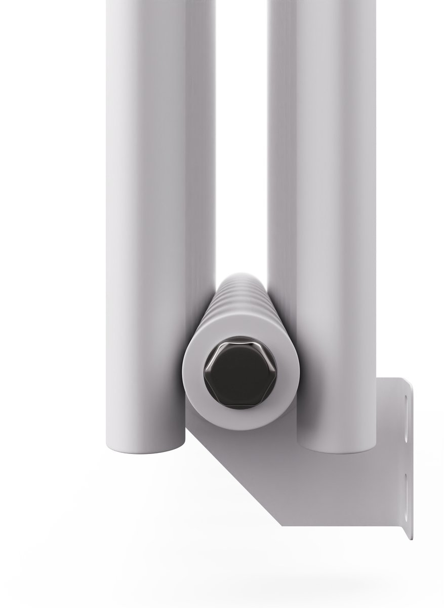 Blumfeldt Heizkörper Middenaansluiting - 707 W Wandverwarming, Staal Poedercoating, Dubbelwandig, Energiebesparende Warmwaterwerking, Designverwarming Voor Bad & Woonruimtes, 60x60 cm, Wit