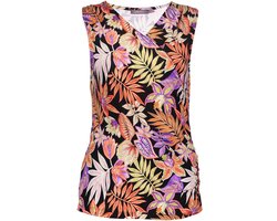 Geisha Top Puck Omslag Top Met Print 52138 60 Pr.01 Coral/purple Dames Maat - XXL