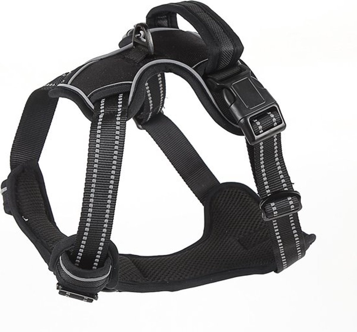 Nixnix® - Hondentuigje Zwart - Maat S - Anti-Trek Tuig - Reflecterend