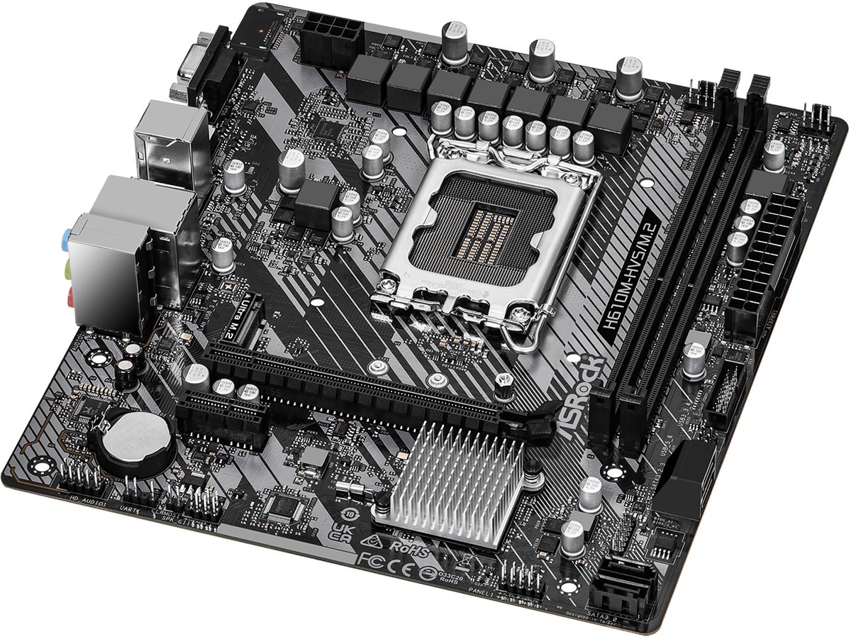 Asrock H610m-hvs Moederbord Zwart