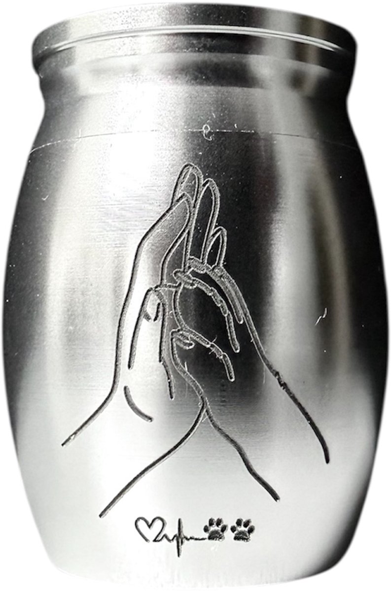 Urn hond - Mini urn - Grootte 4x3cm - Urne hond - Urn hond overleden - Urn hond pootjes - Urntjes klein - Urn voor dieren - Mini urn - Mini-urnen - Mini-urnen met kaarsje - Mini urn hond - Gedenkartikelen - Gedenksteen - Gedenksteen hond