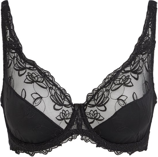 Hunkemöller Dames Lingerie Niet-voorgevormde beugel bh Diva - Zwart - maat F95