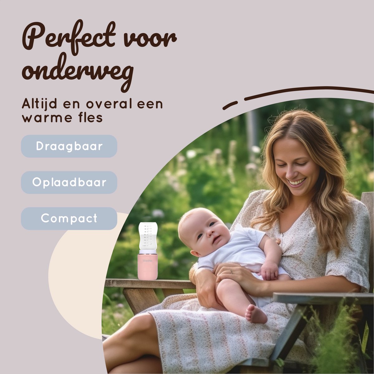 Lovinoo Flessenwarmer Onderweg - Roze thumbnail 6