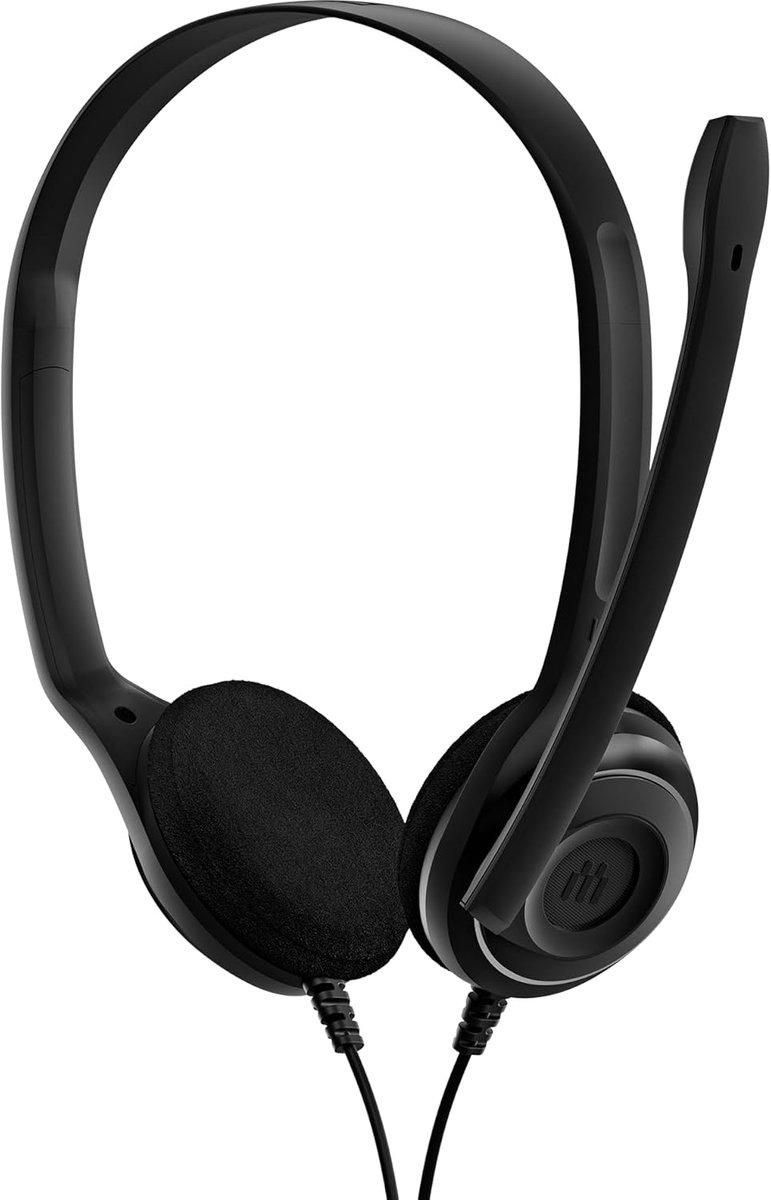 Bedrade USB Headset voor Kantoor en Callcenter - Hoofdband, Zwart